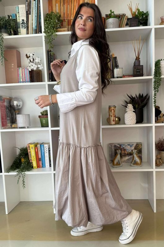 Paloma Pouf Layering Dress Stone